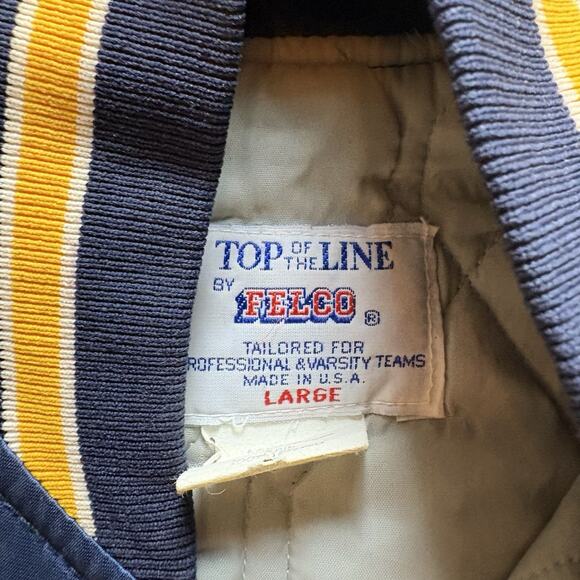 Vintage Top Of The Line By Felco University Of Notre Dame Satin Jacket Large - Picture 6 of 7